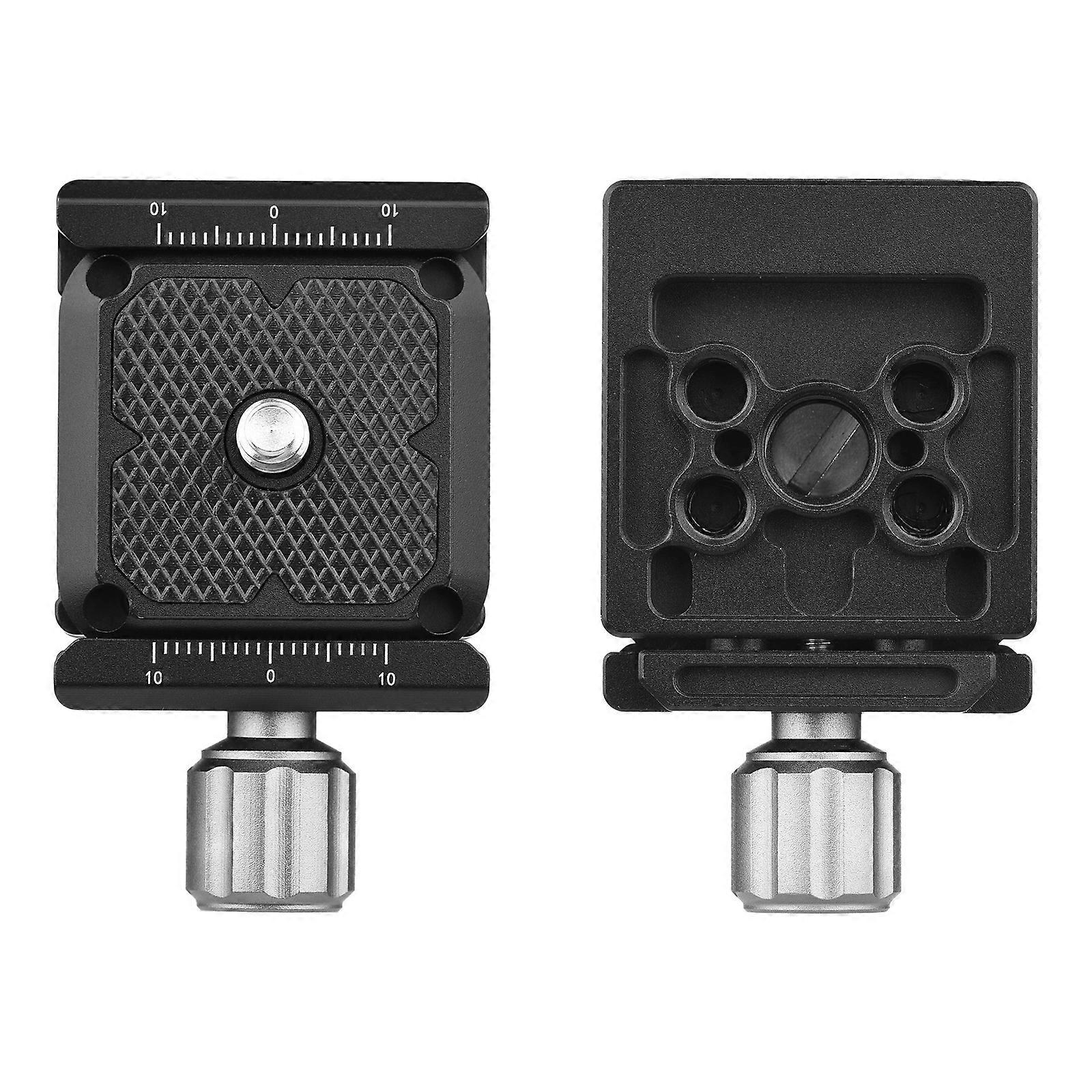 Aluminum Alloy Quick Release Plate Clamp with Bubble Levels, Black