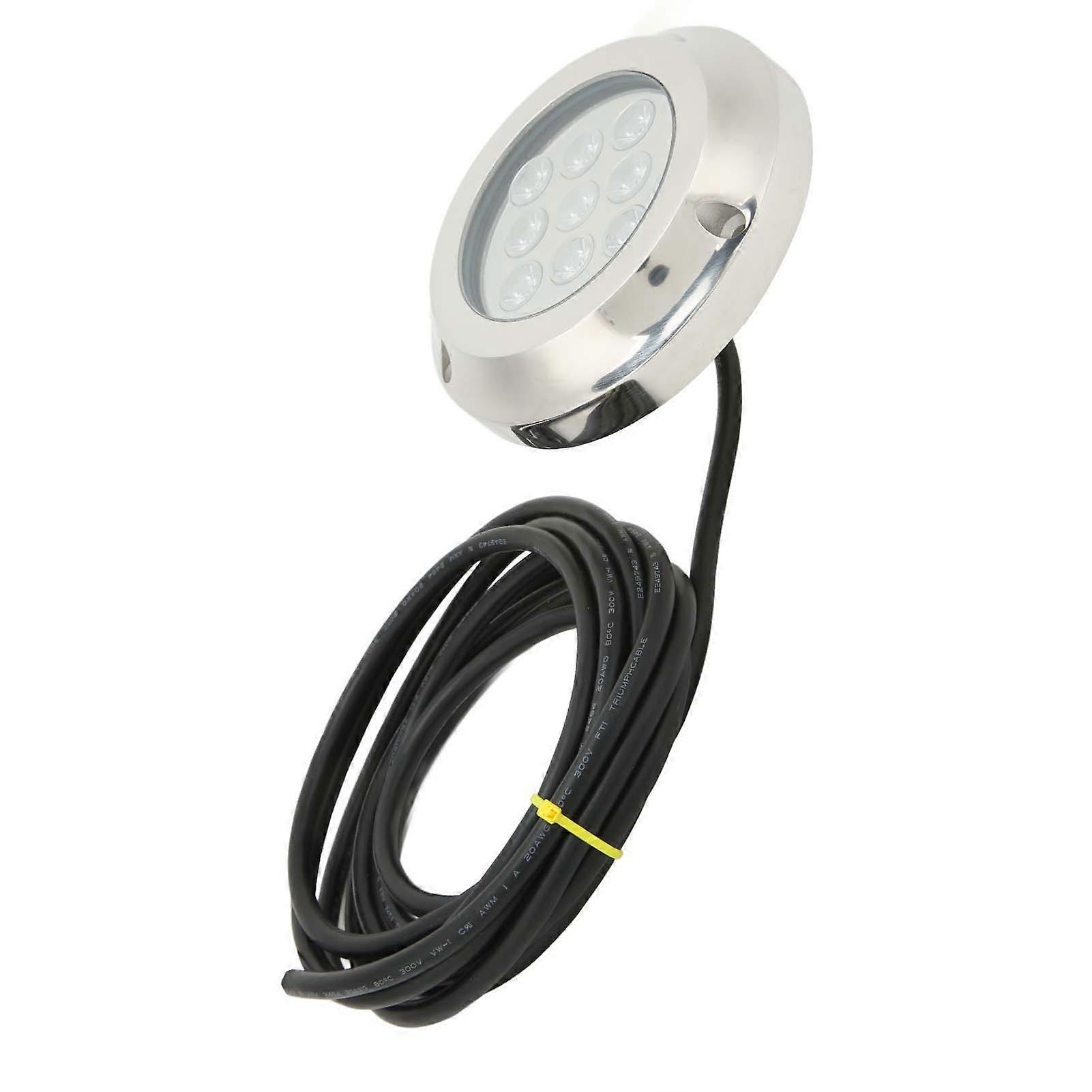 Υποβρύχιο φως σκαφών ΣΥΝΕΧΈΣ 12V-24V μετριασμένο γυαλί IP68 αδιάβροχο λευκό φως 17W λαμπτήρων λιμνών θόλων ουρών θαλασσινού νερού