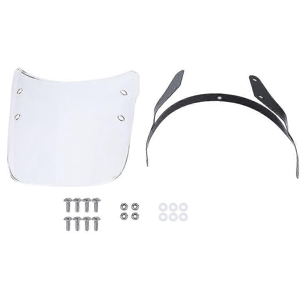 White Motorcycle Front Fork Air Deflector Baffle - Improves Wind Resistance