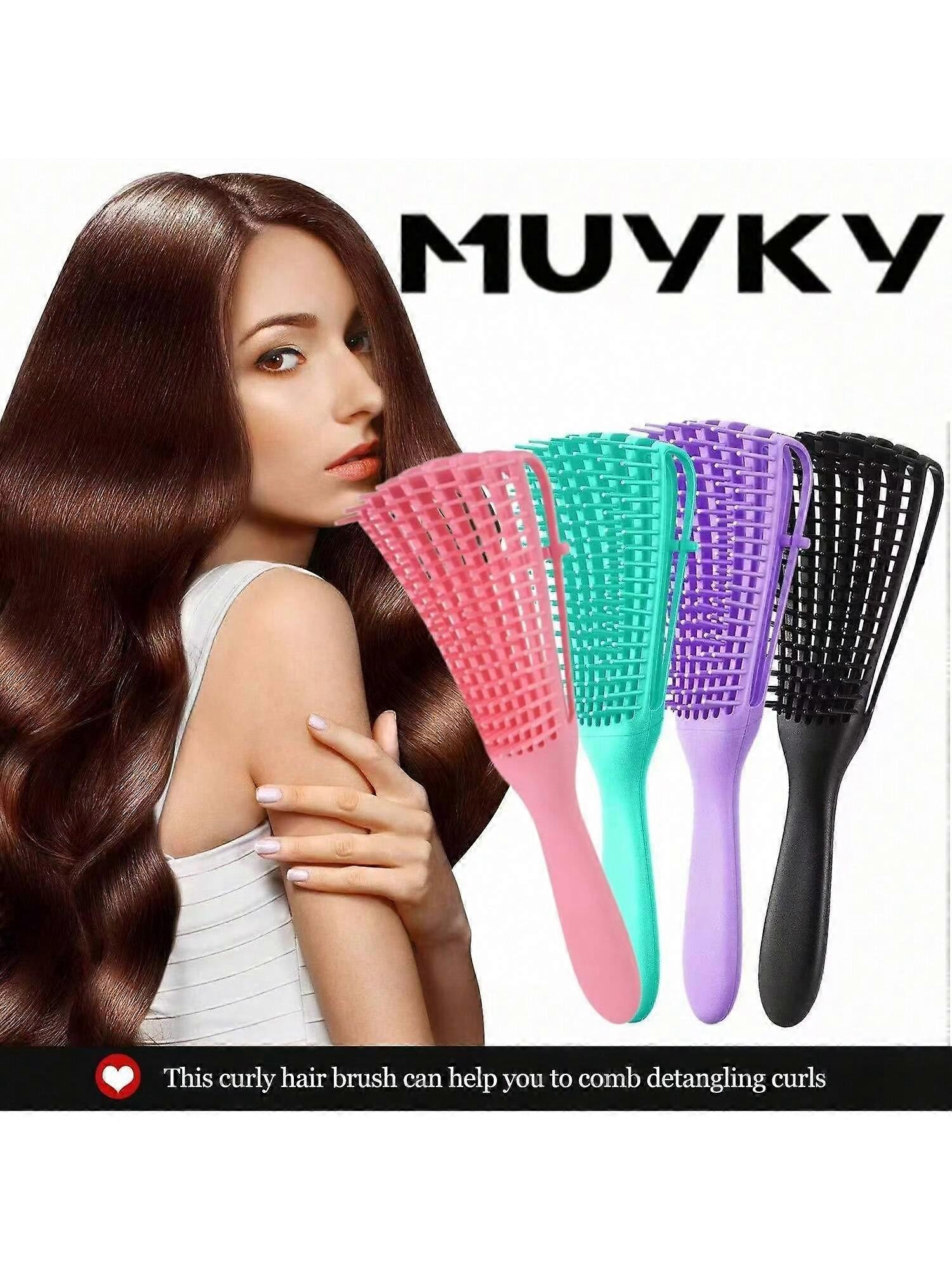 2pcsタコヘアブラシセット-大型カーブヘアブラシ、多機能ストレートマッサージスタイリングコームヘアスタイリング、ヘアスタイリング、髪の洗浄、ボリュームアップ