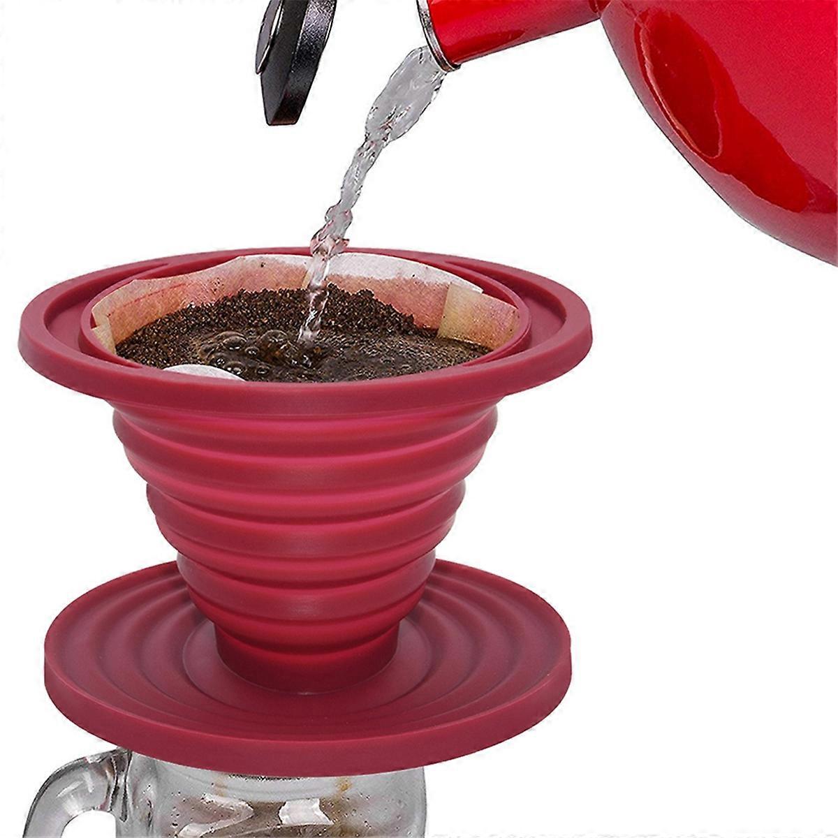 Coffee Filter Foldable Reusable Coffee Filter Cone for Hand-Brewed Coffee Ideal for Hiking Camping
