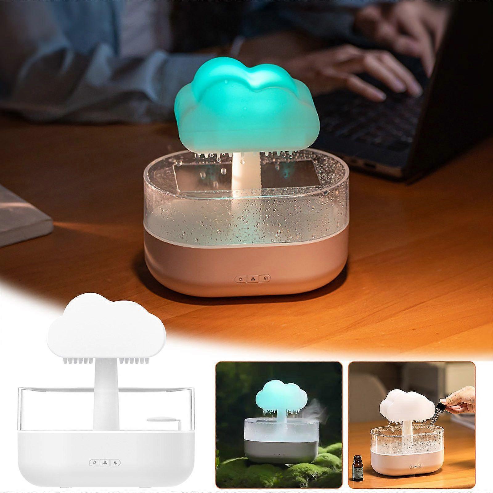 RaindropAromatherapy Machine USB Desktop Colorful Night Light Atomizing CloudRain Humidifier