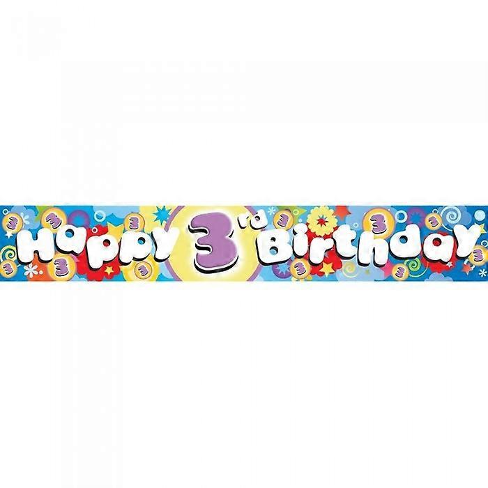 Amscan Foil Holographic 3rd Birthday Banner