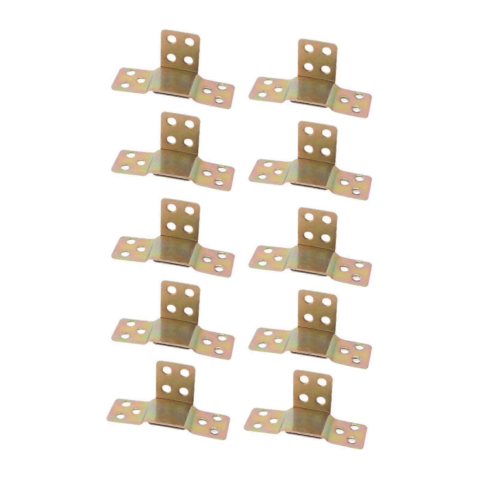 10 Pieces Bed Rail Brackets Bed Frame Connection Fittings Fixing Connectors