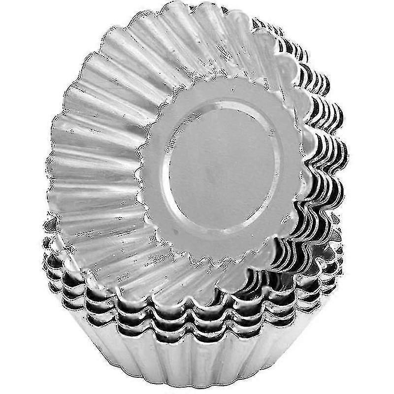 30pcs Egg Pie Mold Non Stick Aluminum Cupcake Cake Cookie Pudding Tin Mold Lined Mold Tin Baking Tool