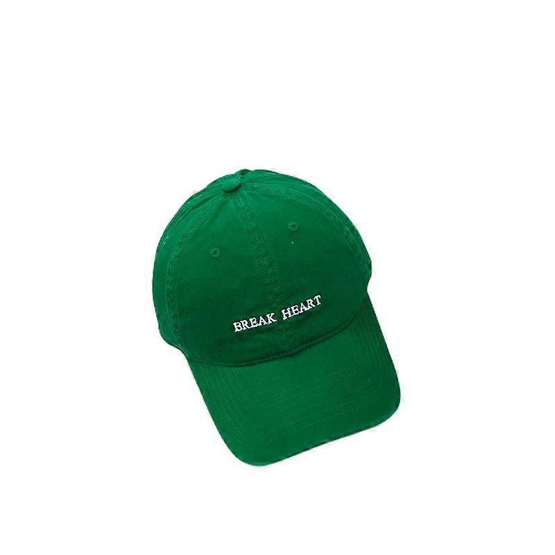 Letter Baseball Hat, Casual Versatile Soft Top CapGreen