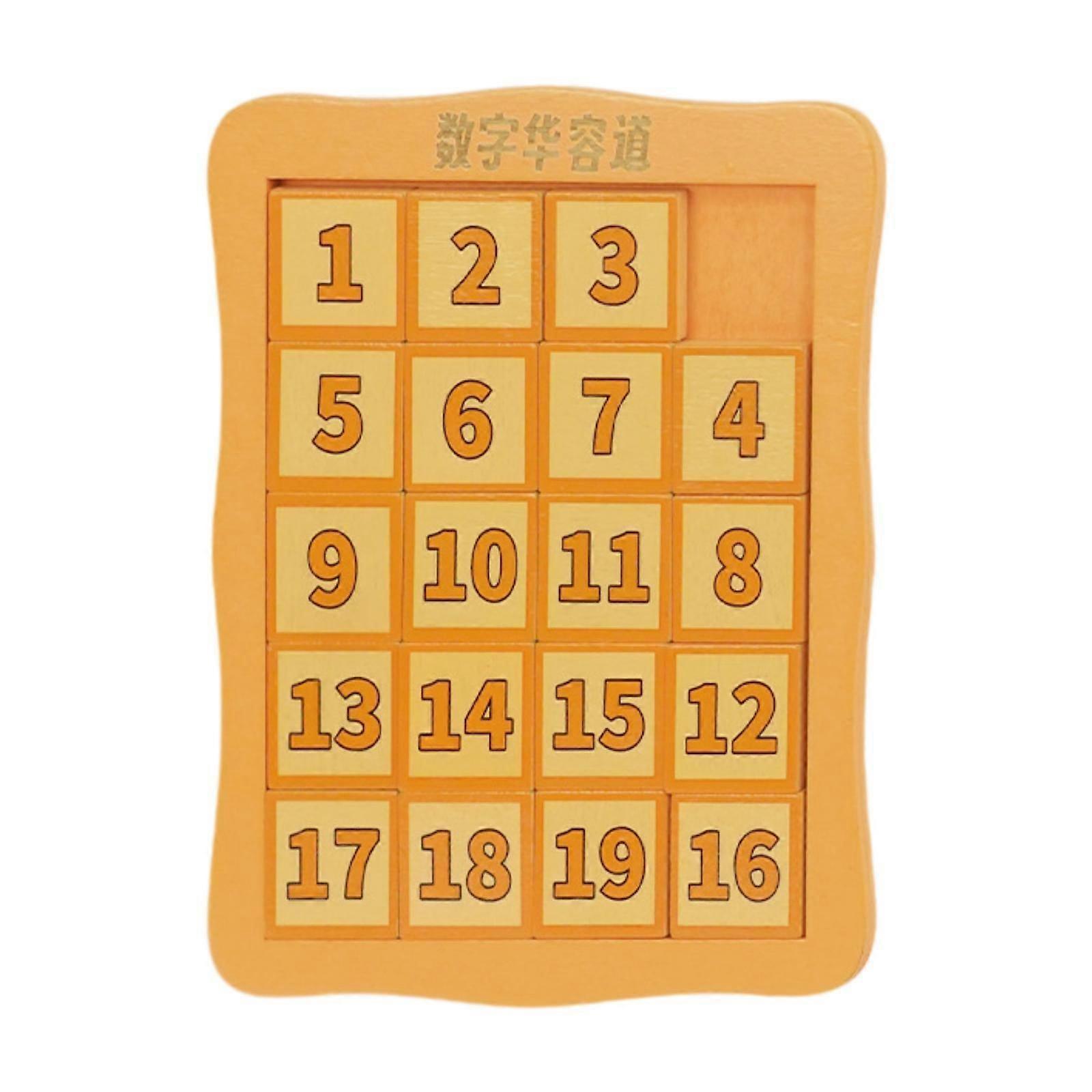 Number Puzzle Game Wooden Number Slide Puzzle for Training Birthday Exercise