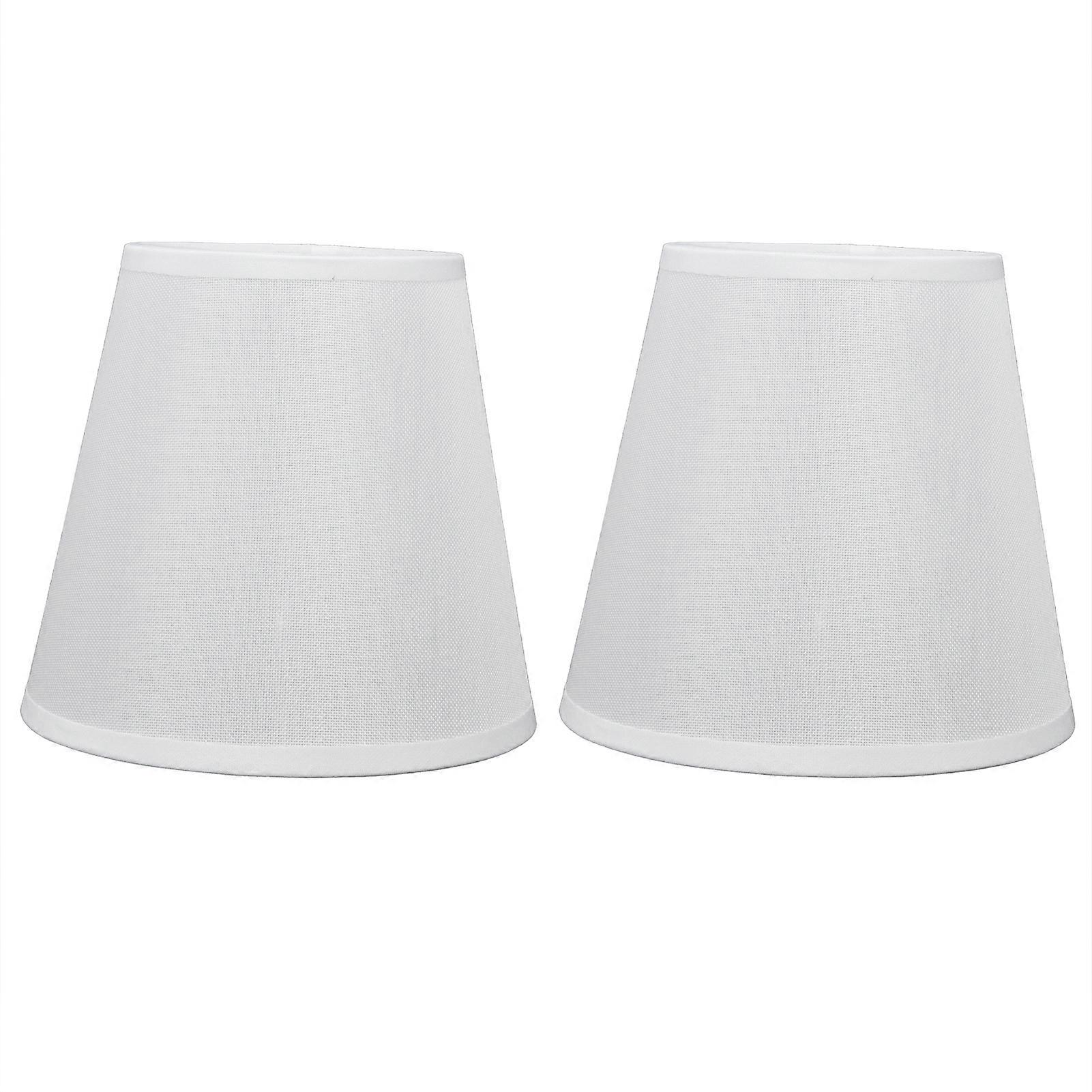 2PCS Fabric Lampshade European Style Clip On Lamp Shade for E14 Screw Chandelier Wall Lamp