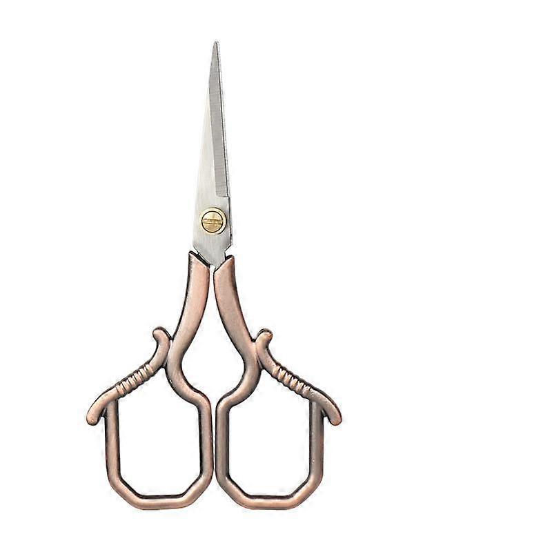 Retro Craft Scissors Stainless Steel Square Handle Household DIY Embroidery Thread Scissors Scissors for Sewing Cutting Cloth