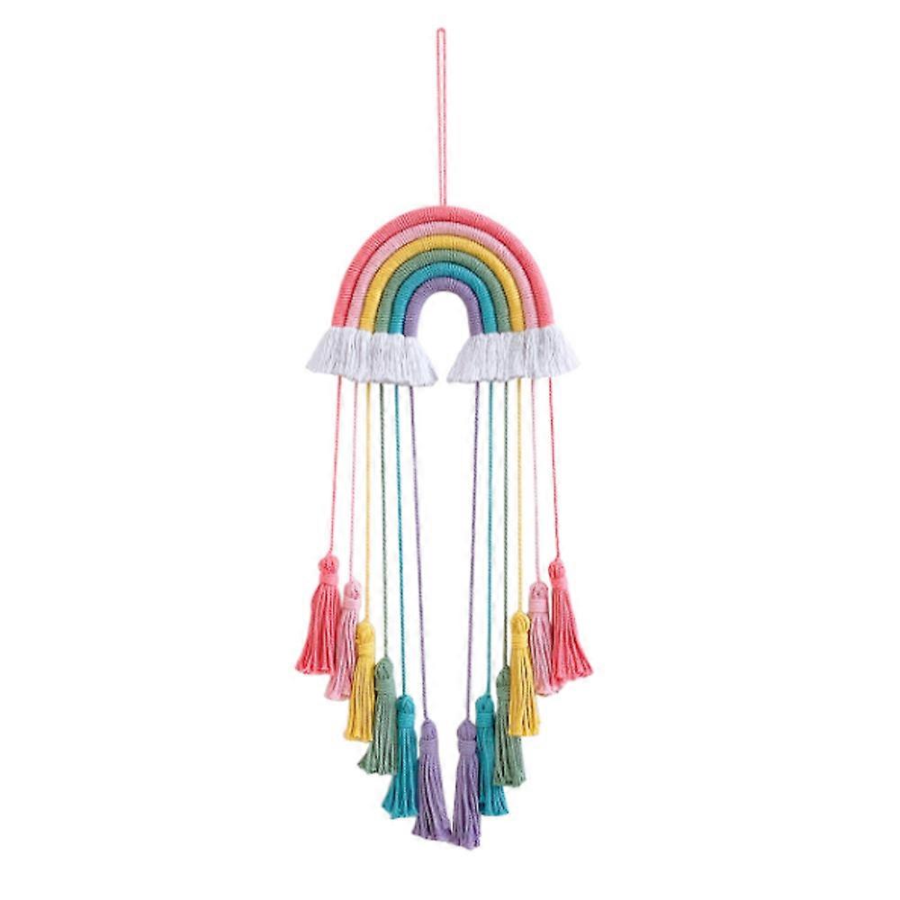 Rainbow Wall Hanging, Hand-Woven Garland