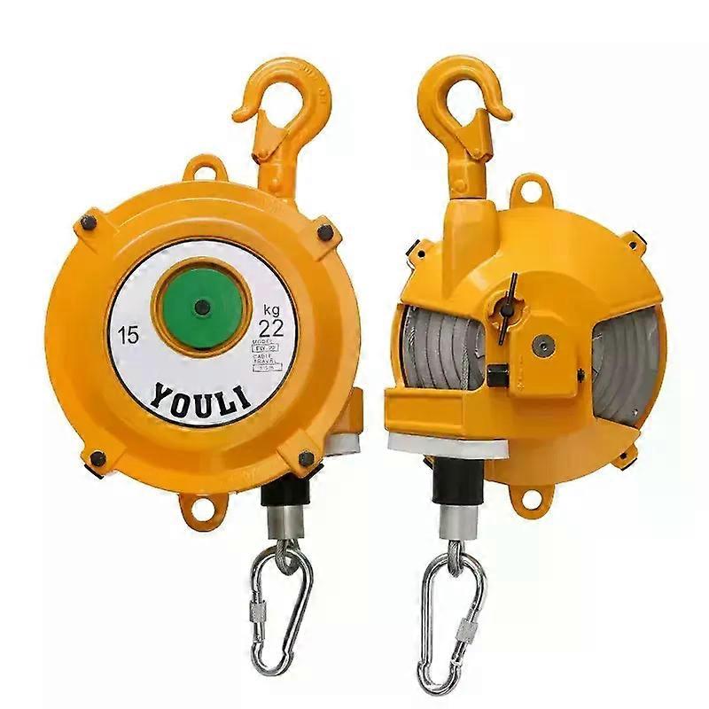 15-22KG Spring Balancer Self-locking Tower-Type Lifting Hook Spring Holder Balancer Steel Wire Rope Balancing Lifting Jack 15M