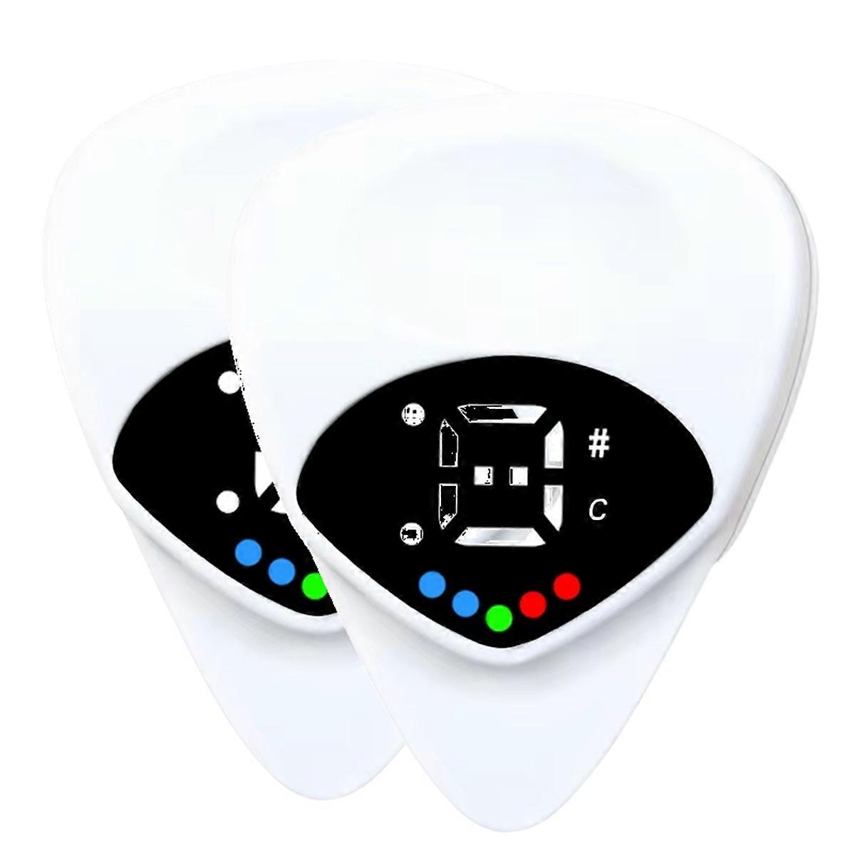 2 in 1 Guitar Tuner and Guitar Pick, Led Screen Digital Guitar Pick, Functional Folk Guitar Ukulele Tuner Guitars Gifts