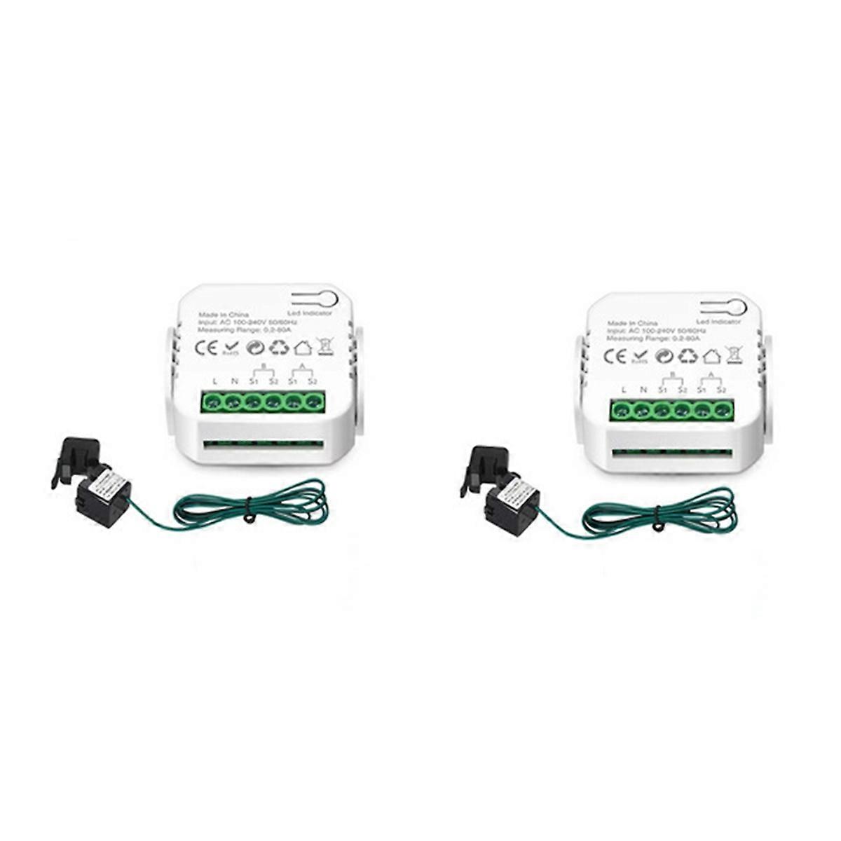 Tuya WiFi 80A Smart Meter Digital Energy Meter Current Transformer Solar PV Power Production Consum