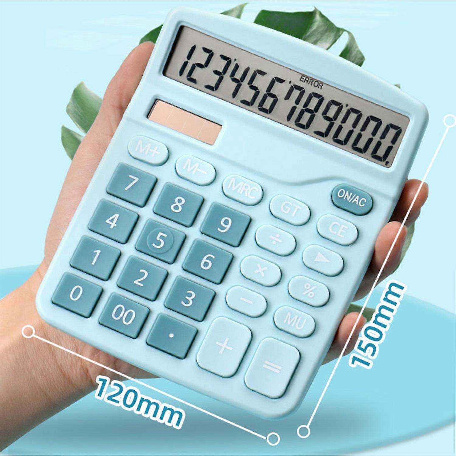 Desktop Calculator Standard Function Calculator with 12-Digit Large LCD Display Solar & Battery Dual