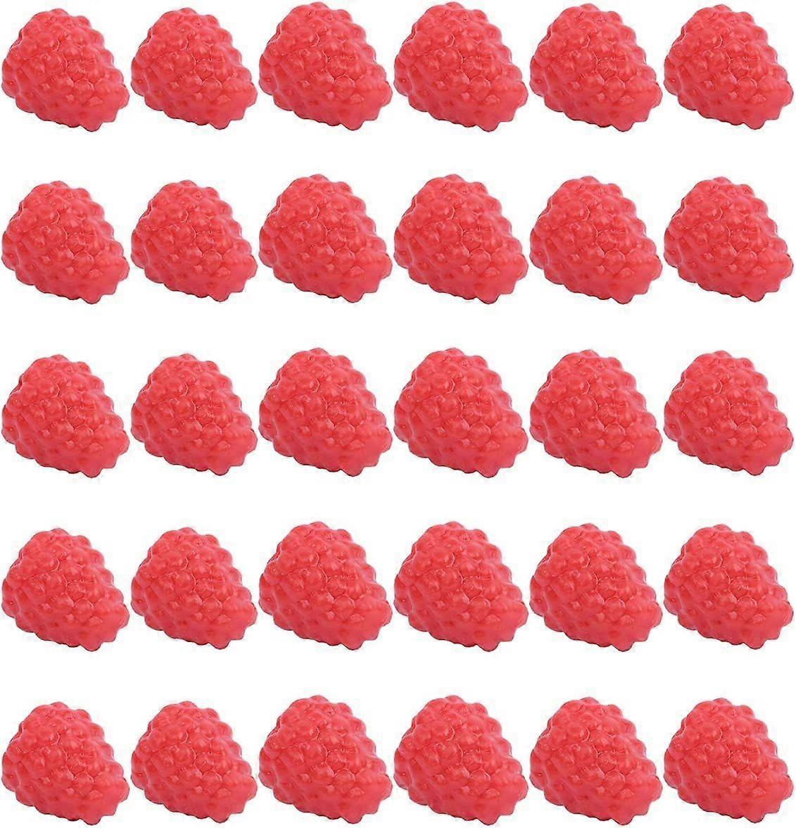 30 قطعة نموذج توت العليق المزيف الاصطناعي ، 0.95 بوصة × 1 بوصة لكل منهما ، محاكاة أنشطة التصوير الفوتوغرافي لعينة الفاكهة مشروع الدعائم - أحمر