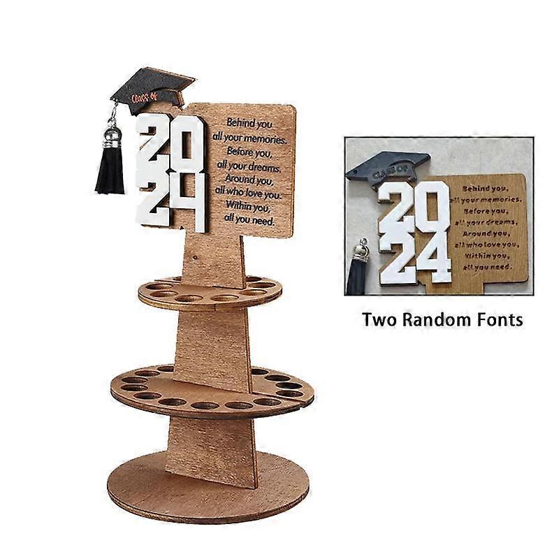 1PC Easy Installation Money Holder Congratulation Card Holder 2024 Graduation Gift Wooden Ornament