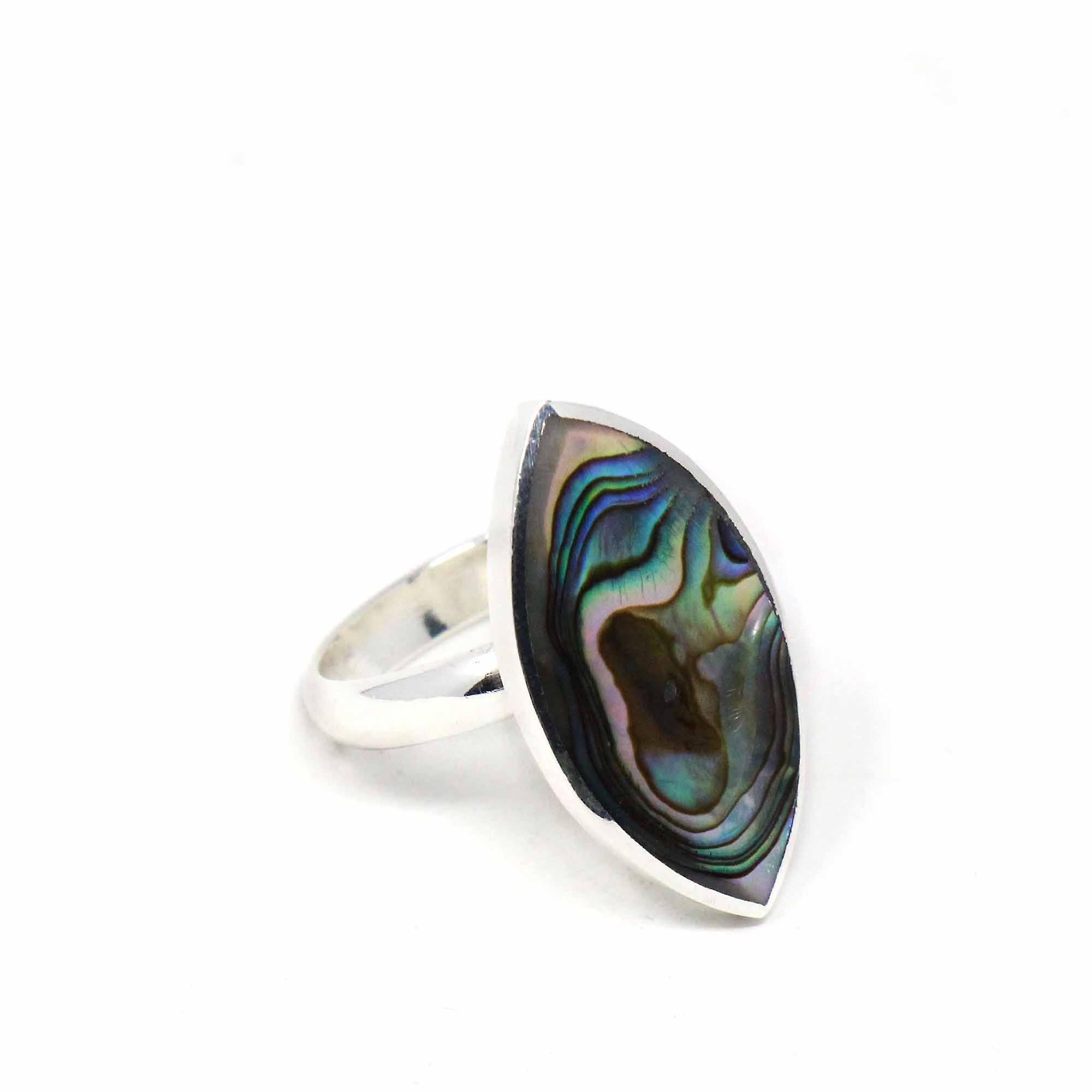 Ring Abalone and Silver Ellipse