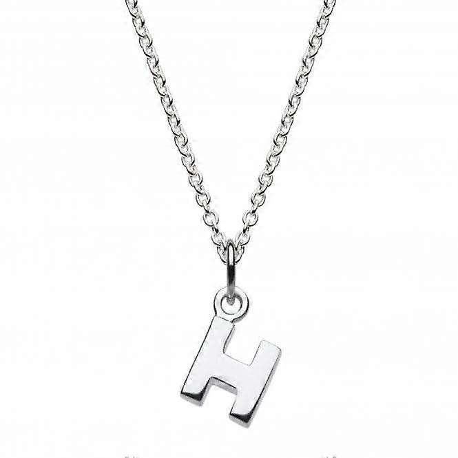 Dew Sterling Silver Dinky H Initial Pendant 9092HPH