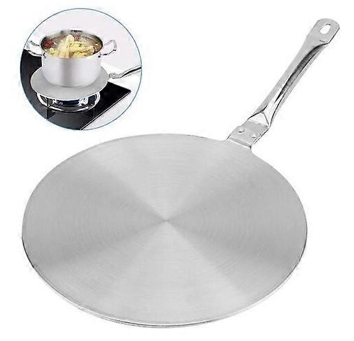 Adattatore a induzione, disco convertitore piano cottura a induzione, piastra ad anello diffusore di calore in acciaio inossidabile per piano cottura a induzione con maniglia a prova di calore (20 cm)