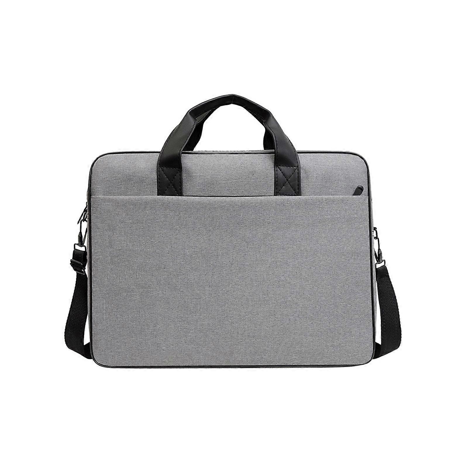 Bolsa de computador Bolsa para laptop de 15,6-17,3 polegadas Pasta para notebook Universal Estojo de transporte Bolsas de negócios com alça de ombro cinza 15,6 polegadas