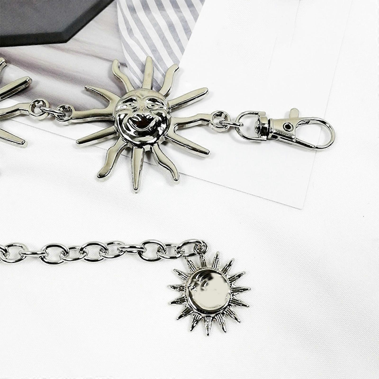 Metal for Sun Body Link Chain Belt Punk for Sun Pendant Belts