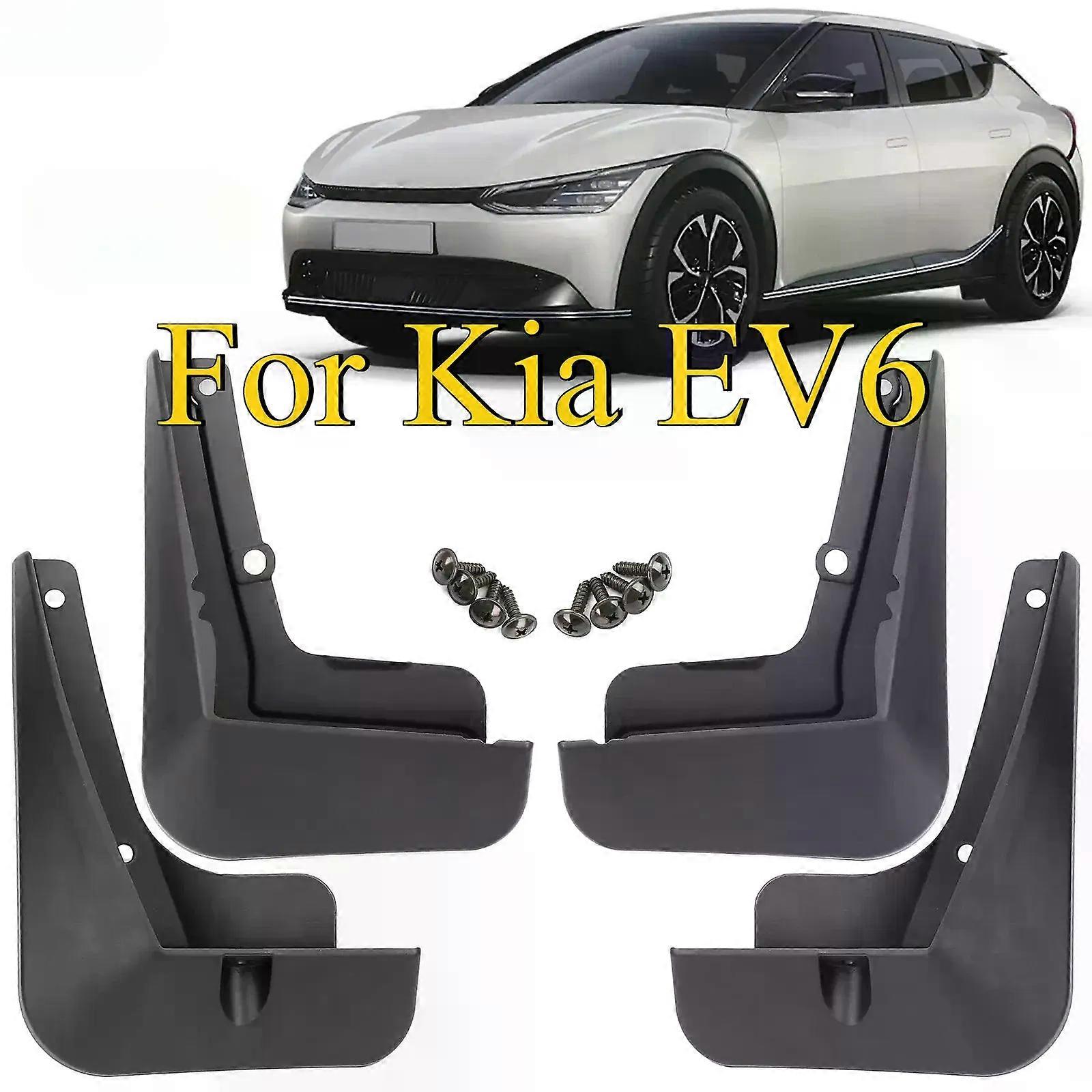 Kompatibles Set von 4x für Kia EV6 EV 6 CV EV 2021 2022 2023 Schmutzfänger Spritzschutz Kotflügel Vorne Hinten Kotflügelabdeckung Auto Styling