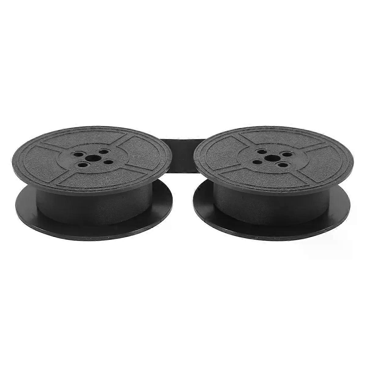 1Pack Typewriter Ribbon Twin Spool Typewriter Ribbon Ink Twin Spool Pack Ink Replacement Part for Most Typewriter(Black)