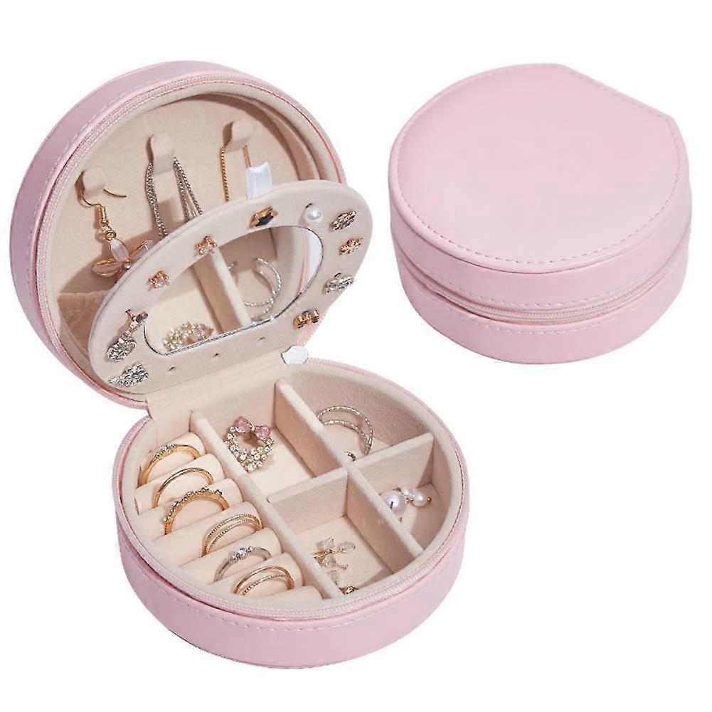 Small Travel Jewelry Box Storage and Display Organizer with Lockable Compartment, Soft Velvet Lining, Compact Design