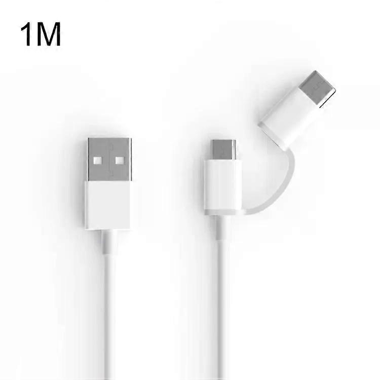 Fast Charging USB Cable-2.4A QC3.0 Micro USB & USB-C,1m -
