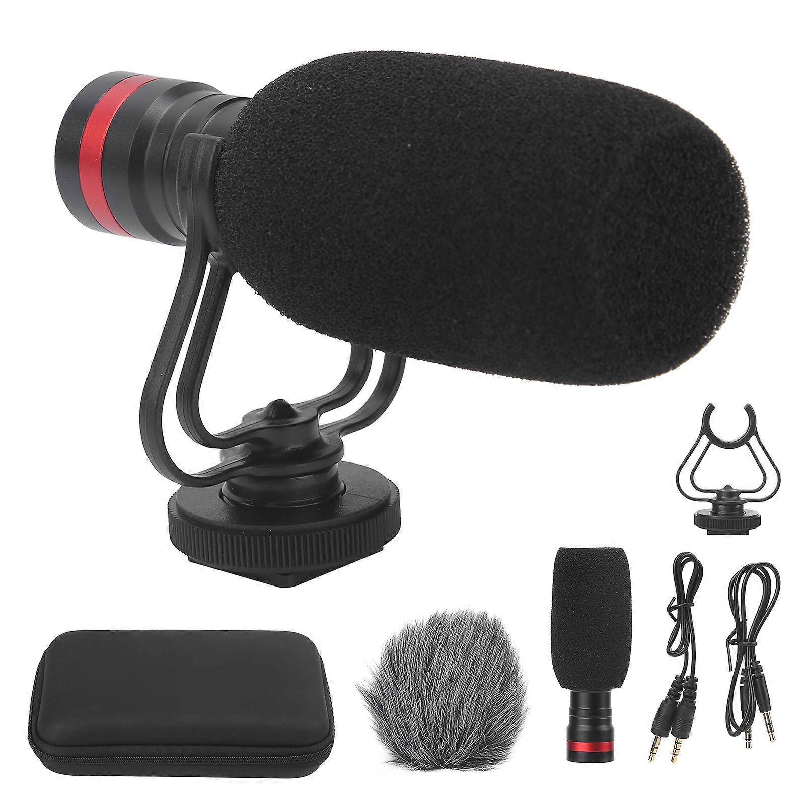 Professional Cardioid Condenser Microphone for DSLR Camera, Universal Connector for Enhanced Compatibility and Clear Sound Recording