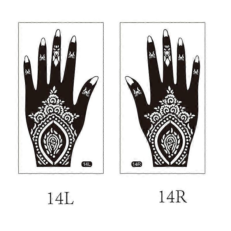 INF Elegant A Temporary Hand Tattoos 1 Pair Pack Model 1