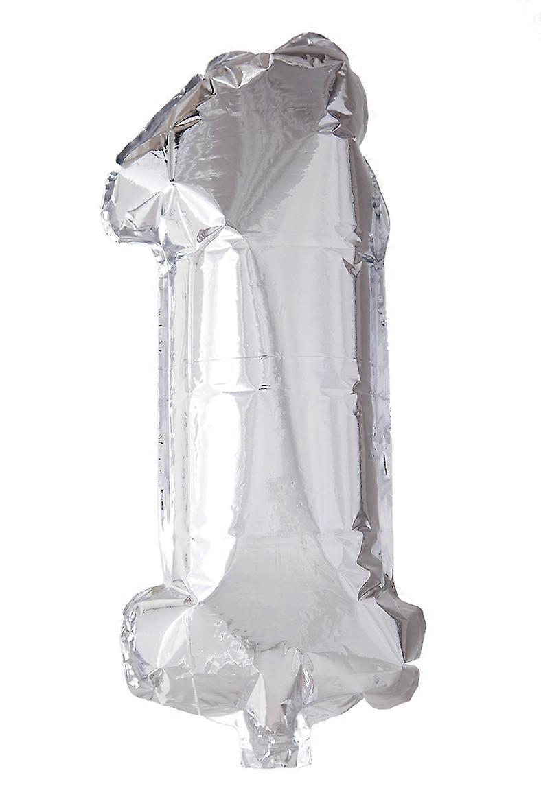 Ballong nummer 1 sølv 86 cm