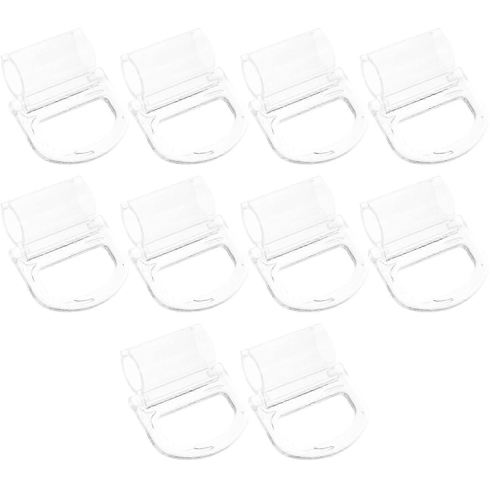 10 Pack Cordless Roller Blind Handles with Window Shade Pulls and Curtain Rod Clips
