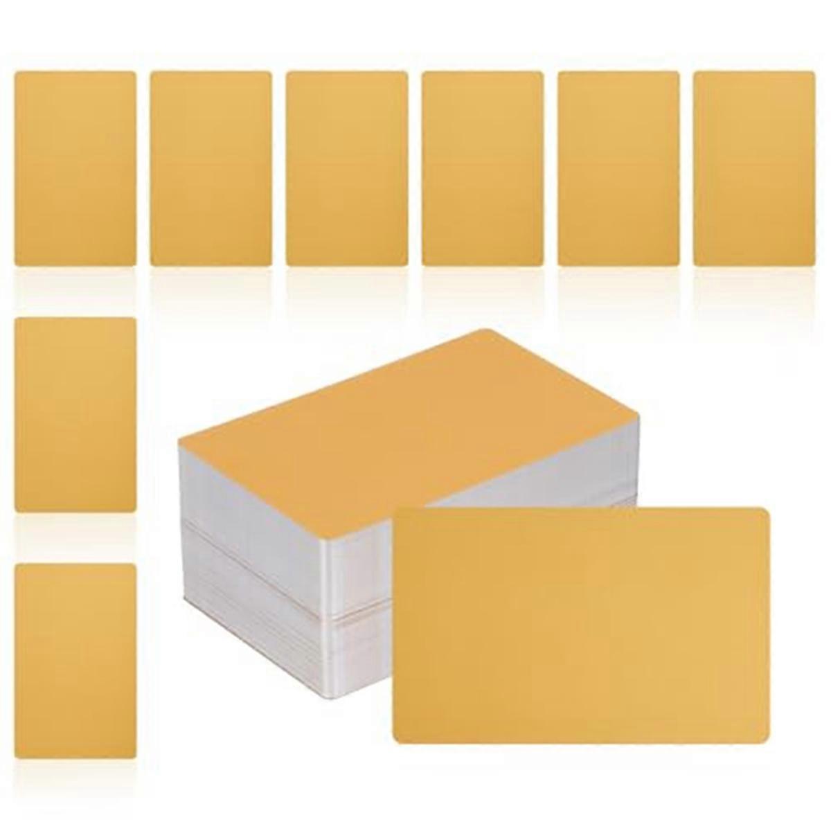 200 قطعة فراغات بطاقة عمل معدنية ، 1/64 بوصة سميكة 3.4x2 بوصة مواد نقش ألومنيوم بالليزر Uni