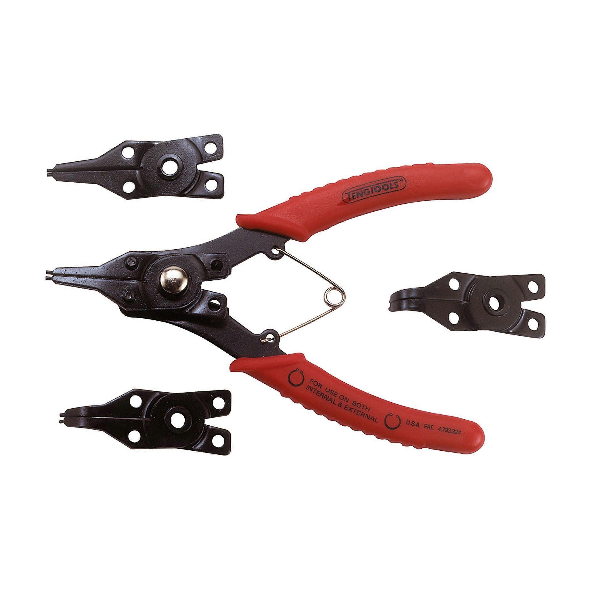 5 Piece Circlip Plier Set 480 - Precision Snap Ring Pliers for Internal and External Use, Durable Steel Construction