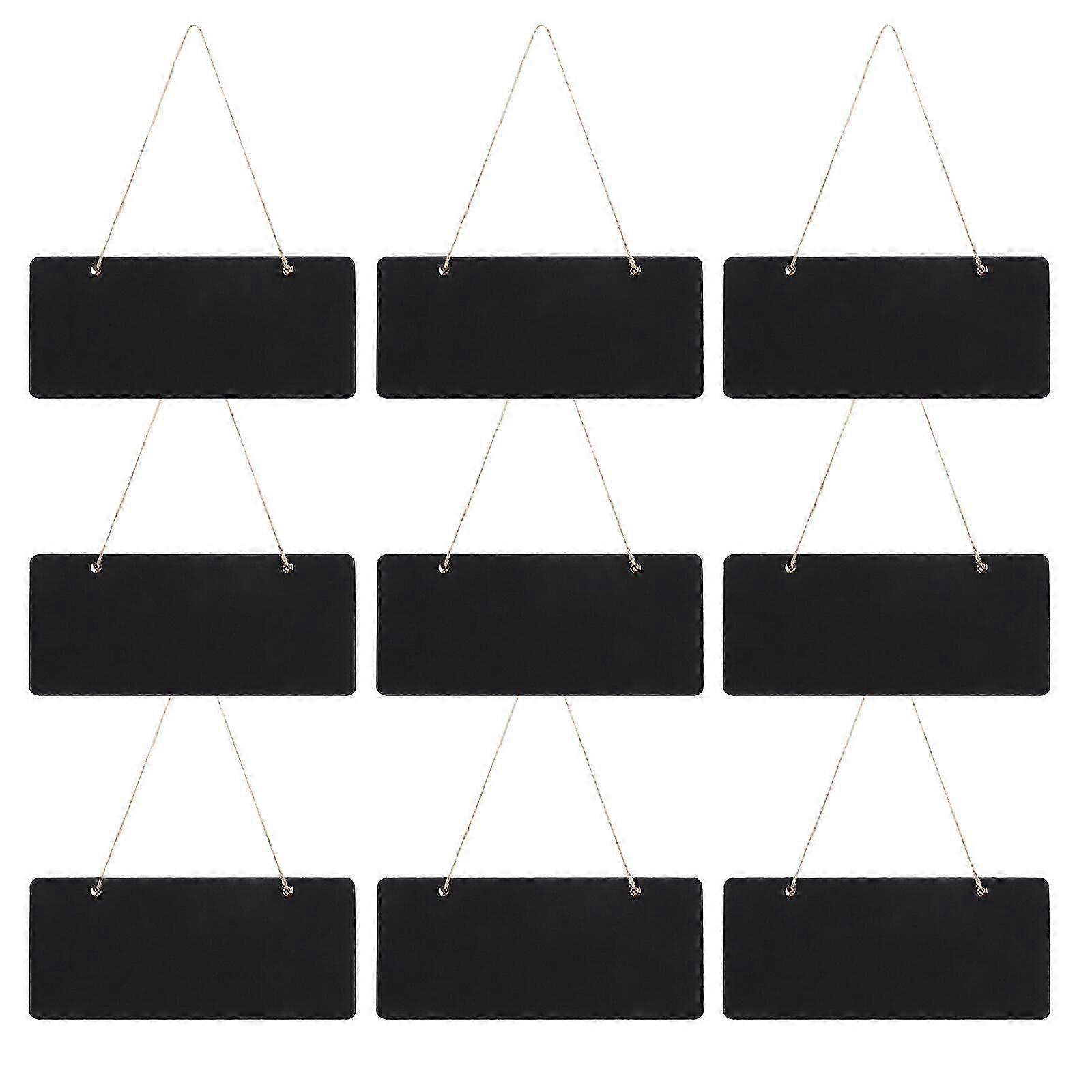 10pcs Erasable Hanging Small Chalkboards Memo Message Sign Boards Hanging Door Message Boards