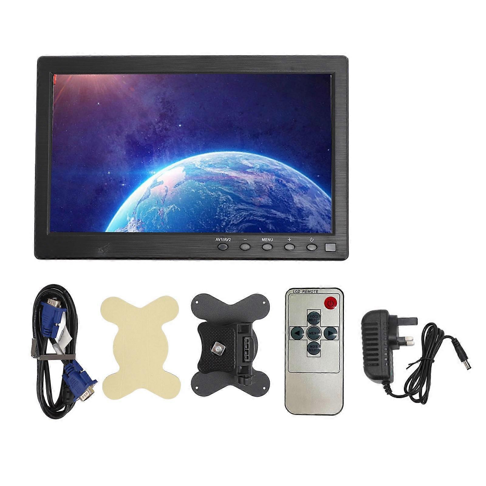 10.1 Inch Portable 1024X600 Resolution HD IPS Display Remote Control Built in Speaker USB Monitor for PC CCTV POS System