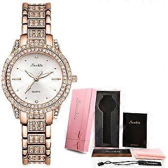 Nya guldkvinnor klockor Creative Steel Women armband armbandsur Damer Mode Vattentät Kvinna Relogio Feminino