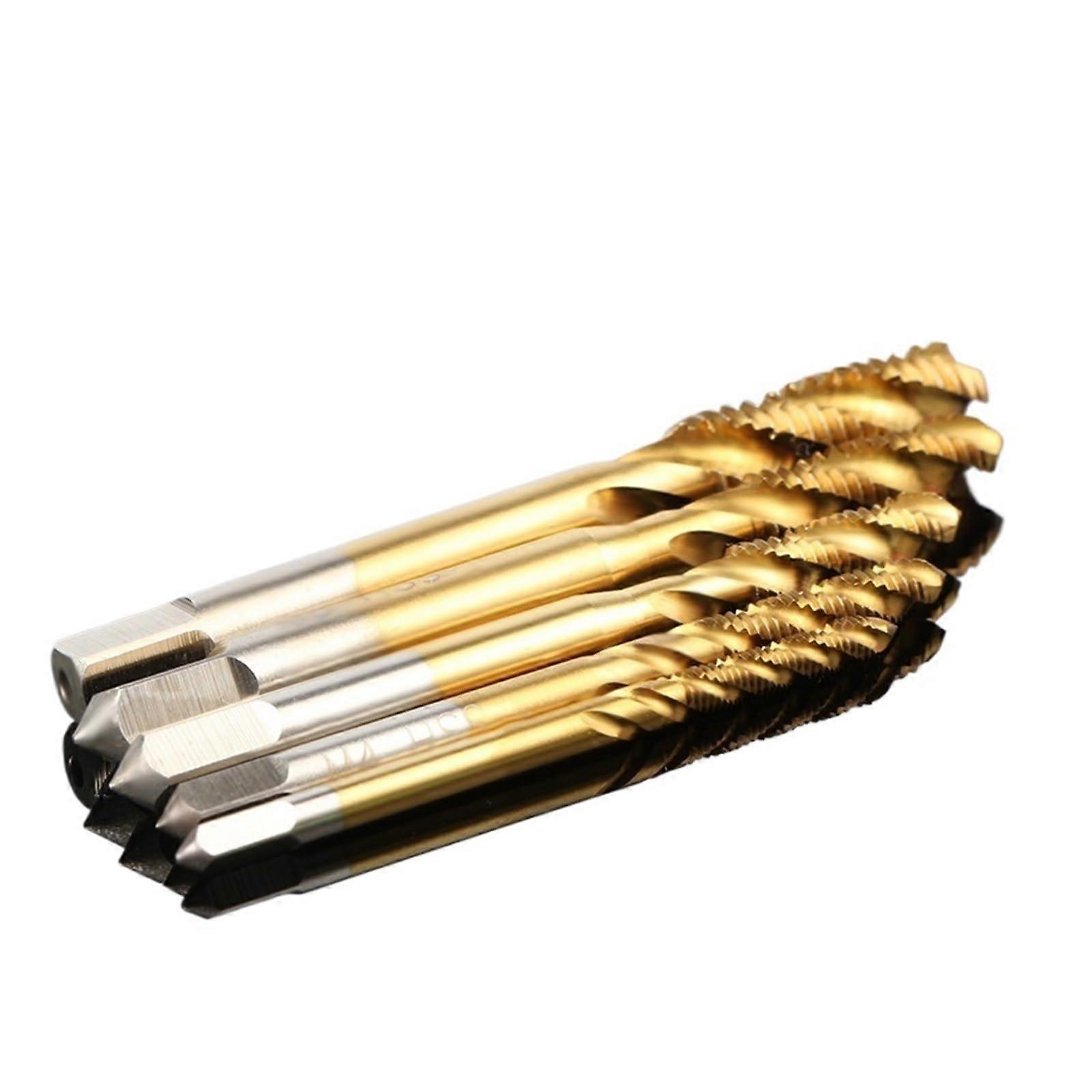 5PCS/Set M3 M4 M5 M6 M8 Tap Die Machine Spiral Point Straight Fluted Screw Thread Metric Plug Hand Tools HSS Hand Tap