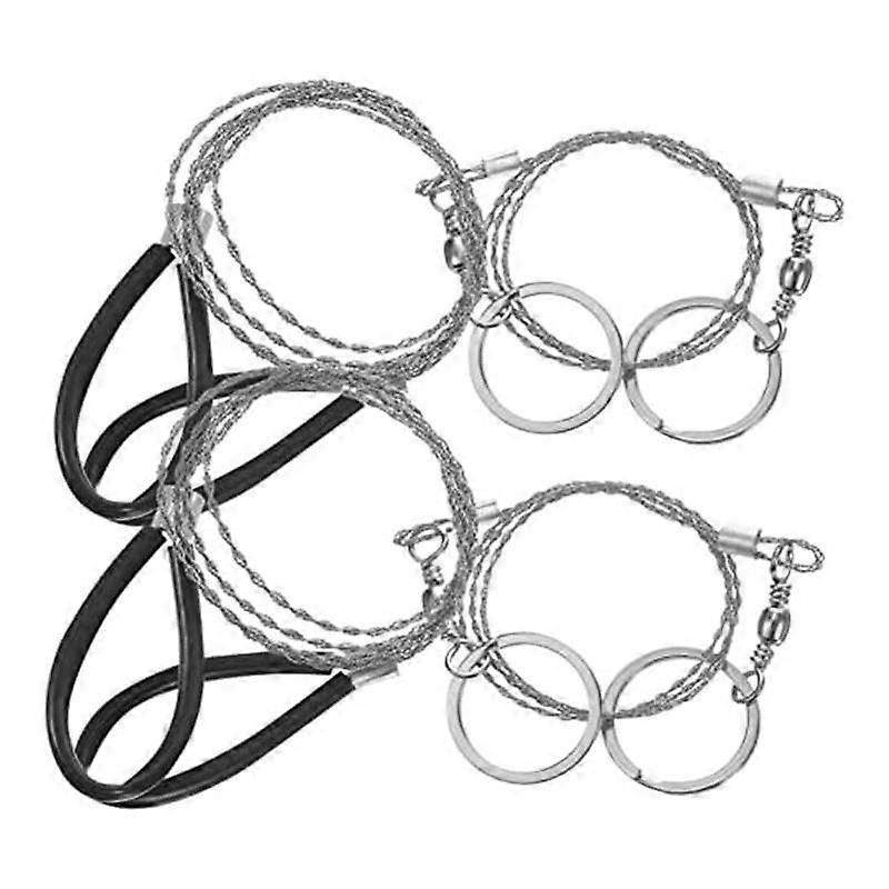4Pcs Wire Saw Chain Garrote Wire Rope Chainsaw Survival Pocket Chainsaw Specialty Tools Hand Tool Pocket Tools