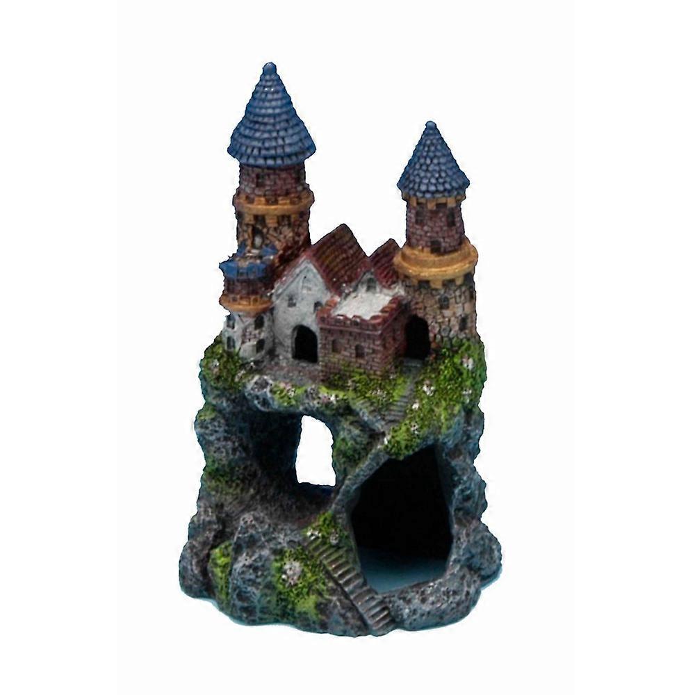 Penn Plax Penn-Plax 魔法城堡水族馆装饰品,各 1 个/5 英寸,小号/多色