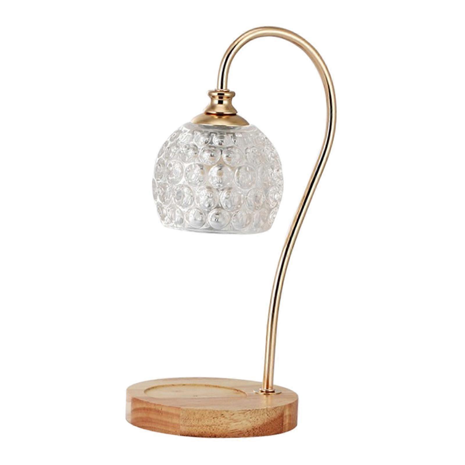 Modern Wax Melt Candle Warmer Lamp Crystal Lampshade Table Light EU Plug