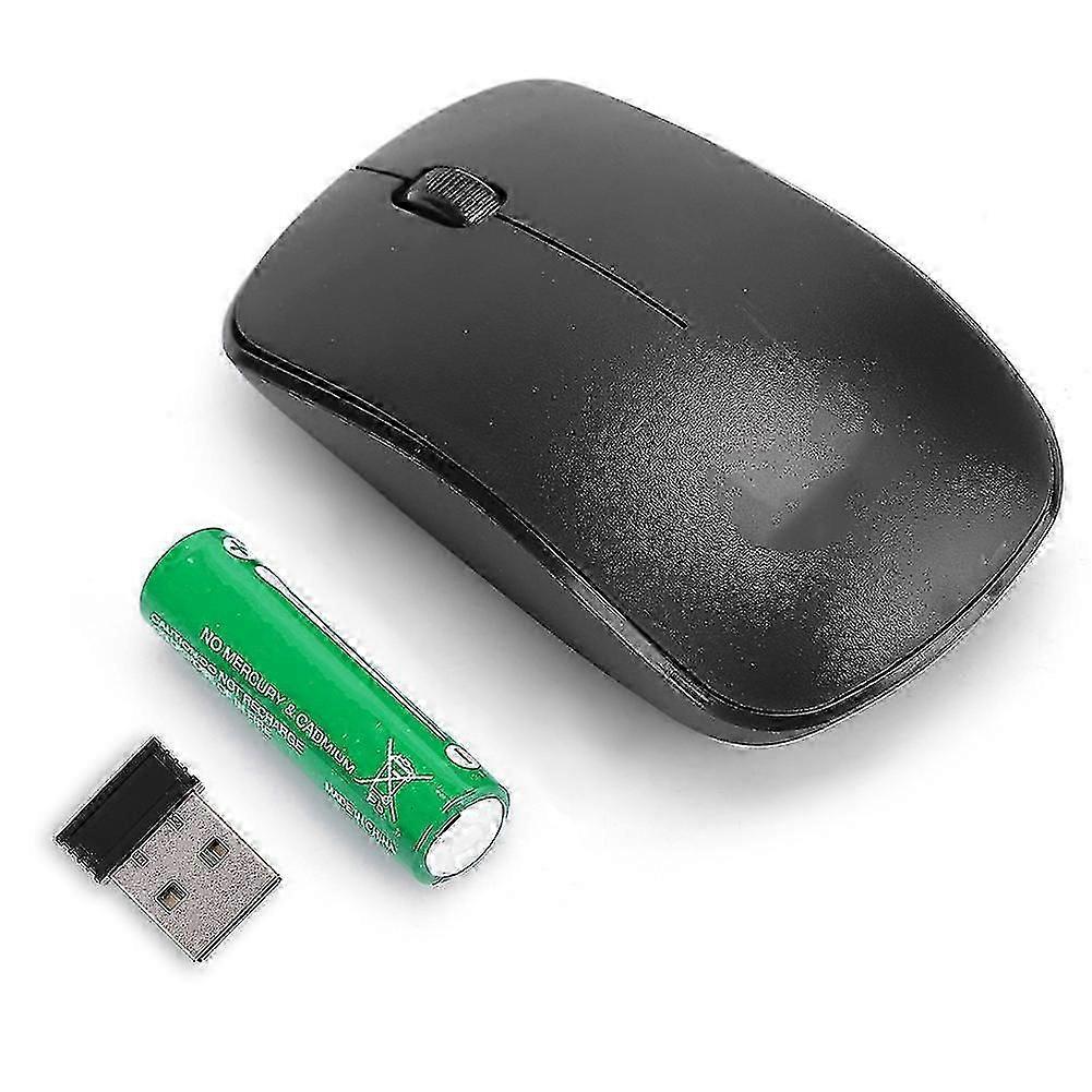 Wireless Mute Optical Mouse 2.4g Quiet Click 3keys Comfortable Shape With Battery + Usb Bluetooth Receiver