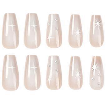 Uñas postizas blancas simples Uñas postizas impermeables y resistentes a los arañazos