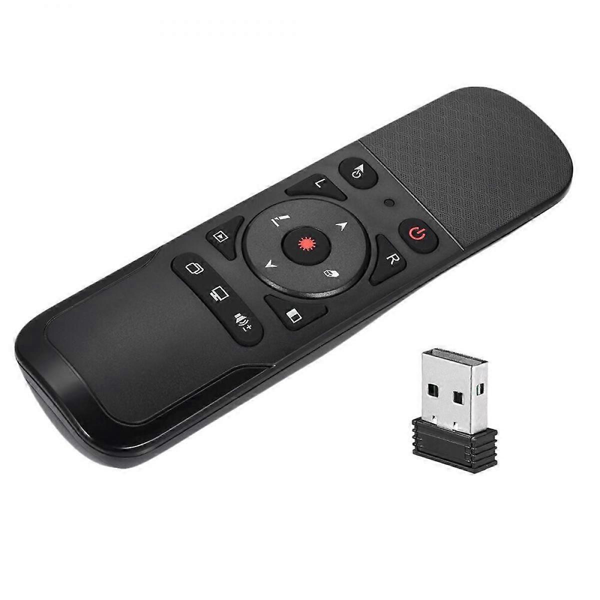Presentation Remote with Air Mouse Function, Wireless Presenter Clicker RF 2.4GHz USB Laser Pointer Presenter Control PowerPoint