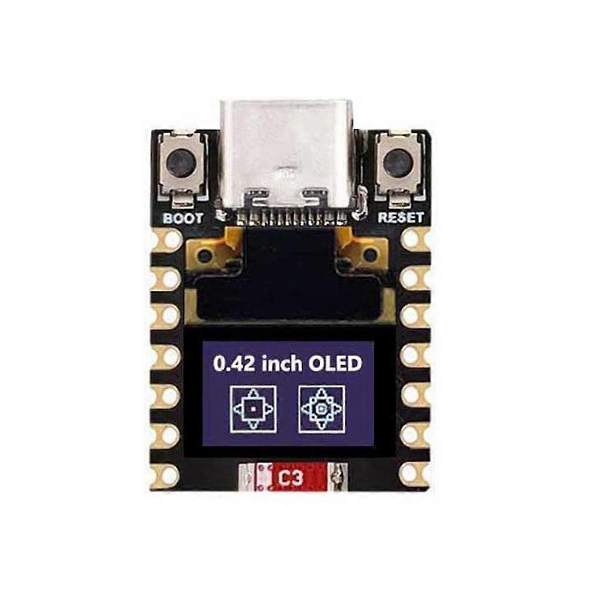 ESP32-C6 MINI Development Board Support 2.4GHz WiFi and Bluetooth RISC-V Low Power with 0.42-Inch O