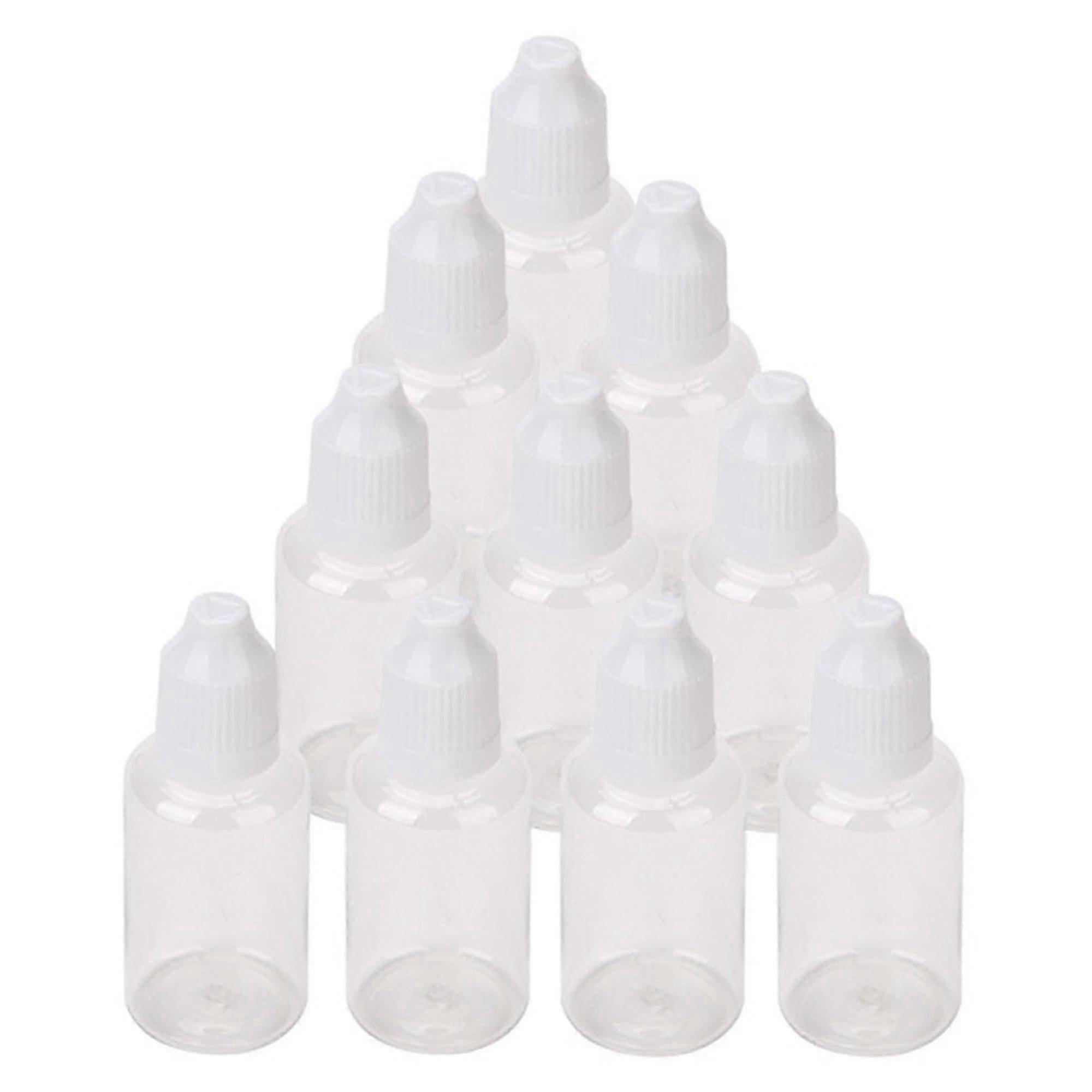 50pcs 30mmx66mm 30ml Transparent Squeezable Thin Tip Dropper Bottles