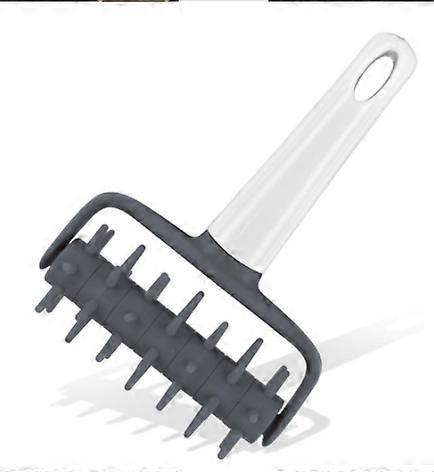 Pizza Needle Roller Dough Puncher Plastic Bread Pin  White With Sturdy Handle
