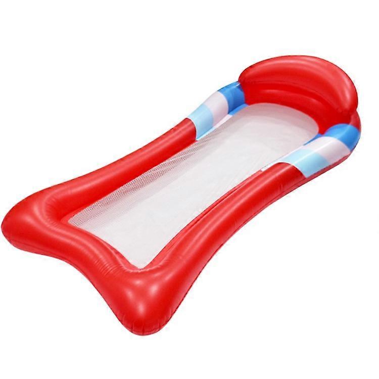 YX-111 PVC Nylon Mesh Water Lounge Float Bed Inflatable Foldable Swimming Pool Floating Row