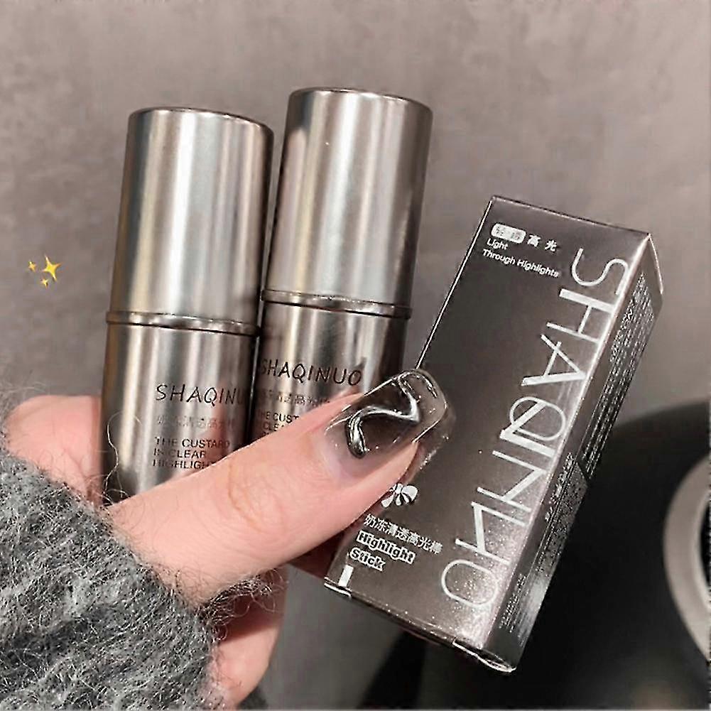2025 Wet and Shiny Highlighter Stick Brightens Eyes Contours Pearlescent Natural